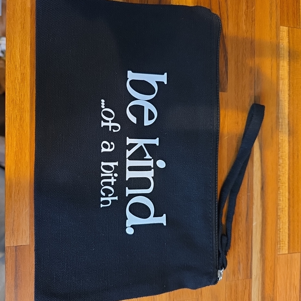Hobby Lobby Black Canvas Cosmetic Bag
